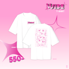 Pre-Order T-SHIRT VVIBE OVERSIZED- WHITE CAT2025