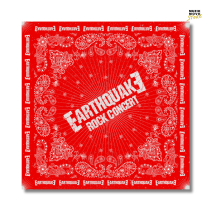 Earthquake Bandana  Red