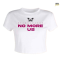 Crop T-Shirt No more us Bean -White